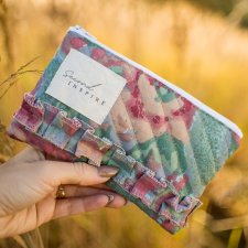 Saszetka morska zieleń z kwiatami