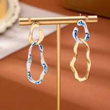 Kolczyki w stylu portugalskim, elipsy nieregularne