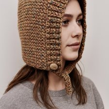 Balaclava kominiarka kaptur zamiast czapki z wełną merino i bawełną