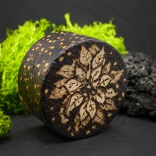 Drewniane pudełko na biżuterię z ręcznie wypalanym wzorem - gwiazda betlejemska - prezent - pirografia