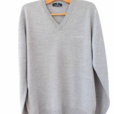 sweter szary wełna plus size