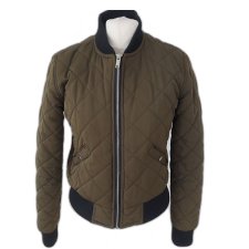 Pikowana kurtka przejściowa kolor khaki