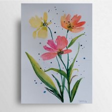 Kwiaty- obraz  akwarela
