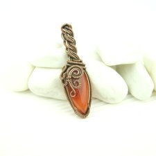 Wisiorek z karneolem wire wrapping