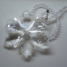 SZKLANA KRYSZTAŁOWA ZAWIESZKA ŚNIEŻYNKA