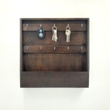 Duża, otwarta skrzynka na klucze,10 haczyków