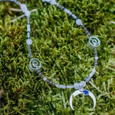 gwiezdny pył 015 - naszyjnik z szafirem