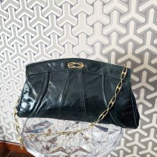 vintage clutch torebka skóra