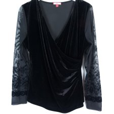 Joe Browns welurowa bluzka szyfonowe rękawy 14 / 40