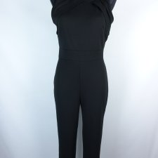 Missguided długi elegancki czarny kombinezon 10 / 38