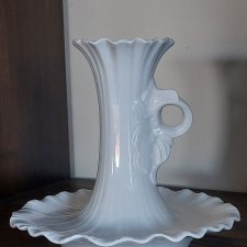 Royal Tettau biały porcelanowy świecznik kaganek vintage