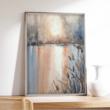 Szuwary . Oryginalna akwarela 30x40cm