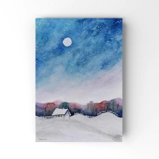 Pejzaż - akwarela formatu 24/18 cm