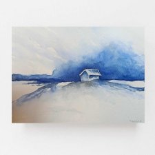 Pejzaż - akwarela formatu 18/24 cm