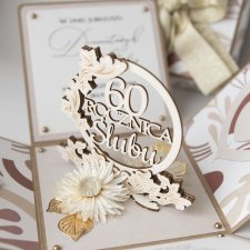 60 rocznica ślubu, diamentowe gody, exploding box, kartka 3d