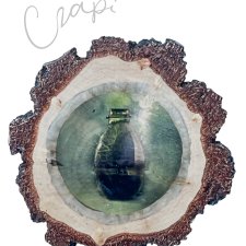 Wszechświat 1 - grafika na brzozowym plastrze