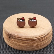 Kolczyki drewniane KOKOSY