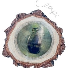 Wszechświat 2 - grafika na brzozowym plastrze