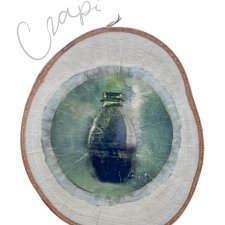 Wszechświat 3 - grafika na brzozowym plastrze