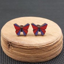 Kolczyki drewniane MOTYLKI
