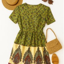 Vintage kolorowa sukienka ASOS rozkloszowana Cottage Floral