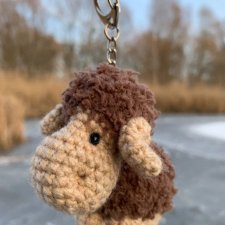 Brązowa owieczka - breloczek