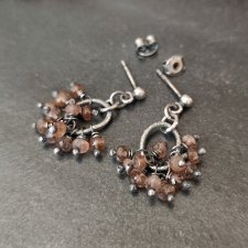 Kolczyki z andaluzytem na sztyfcie