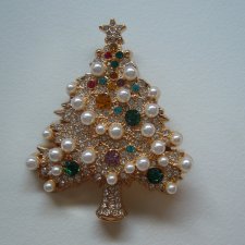 ŚWIĄTECZNA BROSZKA CHOINKA