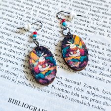 Kolczyki wiszące - Królik ( owalne )