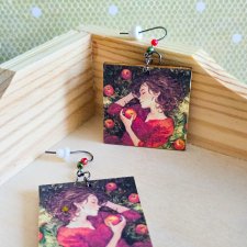 Kolczyki wiszące - Miłośniczka jabłek