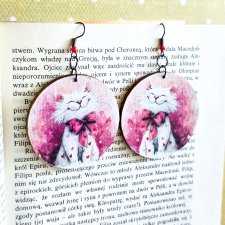 Kolczyki wiszące - Zakochany kociak