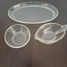 Szklany zestaw do cukru i śmietanki