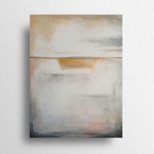 Abstrakcja ze złotem i różem-obraz akrylowy formatu 80/60 cm