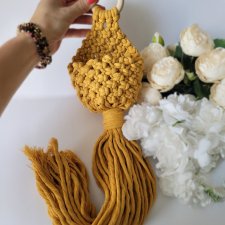 Kwietnik musztardowy - makrama