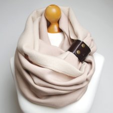 ZIMOWY Komin bawełniany dresowy z zapinką - Pracownia Zolla, gruby obszerny komin tuba szalik damski z zapinką - Pracownia Zolla