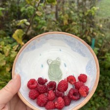 Ręcznie malowana ceramiczna miska – " Żabka" 15 cm