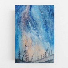 Niebo- obraz  akwarela