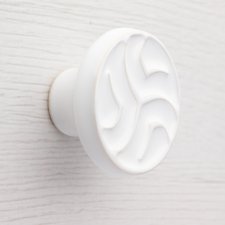 Gałka do mebli biała, wz.18