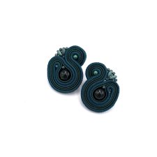 Kolczyki sutasz zielone sztyfty "Largo" szmaragd nilu małe lekkie