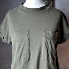 Bluzka khaki z grubszej bawełny basic XS S