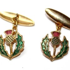 RETRO vintage spinki do mankietów osty SZKOCJA