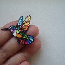 PIN PRZYPINKA BROSZKA PTAK KOLIBER
