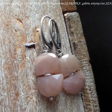 SŁONECZNE kolczyki z kamienia słonecznego i srebra