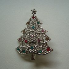 ŚWIĄTECZNA BROSZKA CHOINKA