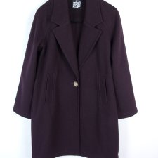 The Collection Debenhams cienki flauszowy płaszcz burgund / M