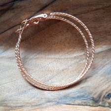 KOŁA POZŁACANE - NOWE KOLCZYKI 5 cm