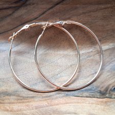 KOŁA POZŁACANE - NOWE KOLCZYKI 4,7 cm