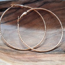 KOŁA POZŁACANE - NOWE KOLCZYKI 5,8 cm