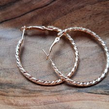 KOŁA POZŁACANE - NOWE KOLCZYKI 4 cm