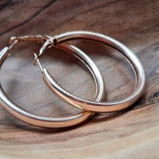 KOŁA POZŁACANE - NOWE KOLCZYKI 4,8 cm